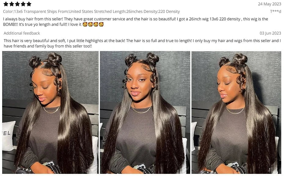 Princess 13x4/13x6 HD Transparent Lace Front Human Hair Wigs PrePlucked 4x4 Closure Wig Brazilian Straight Lace Frontal Wig