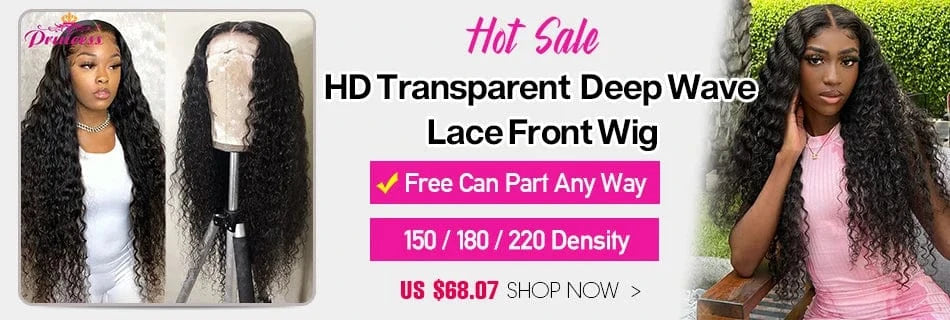 Princess 13x4/13x6 HD Transparent Lace Front Human Hair Wigs PrePlucked 4x4 Closure Wig Brazilian Straight Lace Frontal Wig
