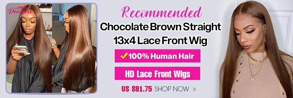 Princess 13x4/13x6 HD Transparent Lace Front Human Hair Wigs PrePlucked 4x4 Closure Wig Brazilian Straight Lace Frontal Wig