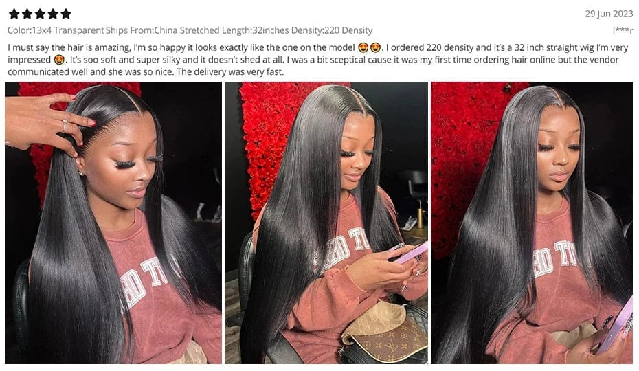 Princess 13x4/13x6 HD Transparent Lace Front Human Hair Wigs PrePlucked 4x4 Closure Wig Brazilian Straight Lace Frontal Wig
