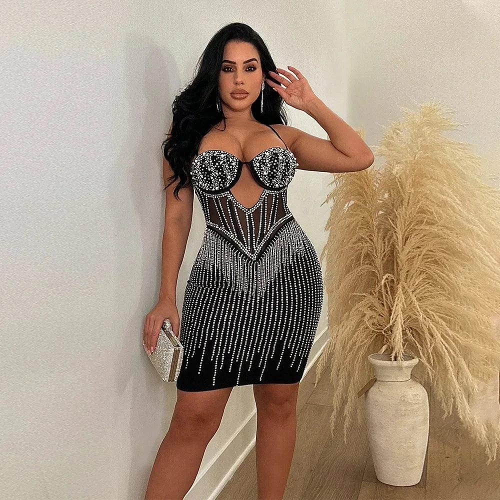 Private label little girls' sequin mesh dress sleeveless with 2024 rhinestone sequin glamorous