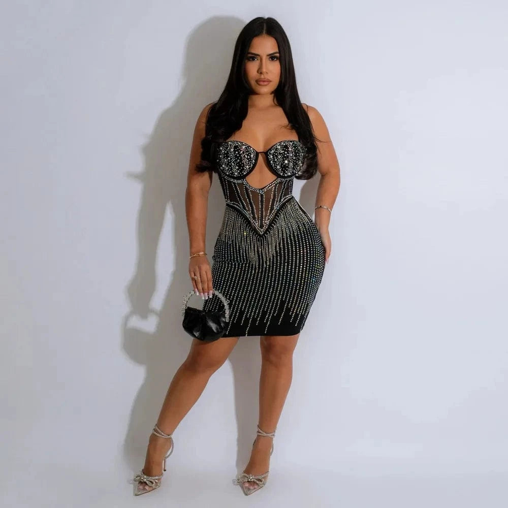 Private label little girls' sequin mesh dress sleeveless with 2024 rhinestone sequin glamorous