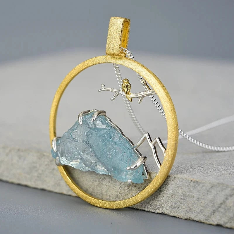 Pure 925 Sterling Silver Natural Blue Gemstone Jewelry Sets