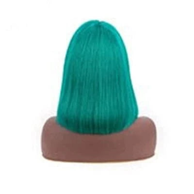 Pure Green / 12 Inches Machine Made Wig Vendor YesWigs Wholesale Bob 10 12 Inch Colorful Hair Wig 4x4 Closure Swiss Lace 150% Density 613 Blonde Bob