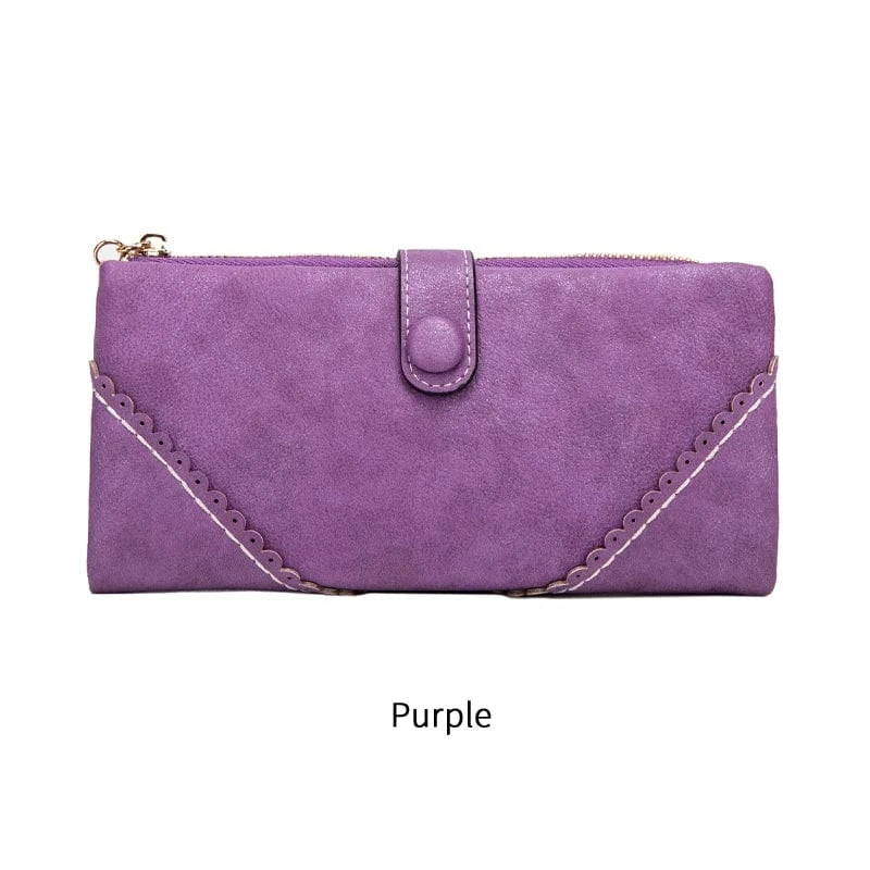 Purple MIYIN 2024 hot selling women wallet Long Retro ladies purse Multifunction wallet card holder cartera women's wallets