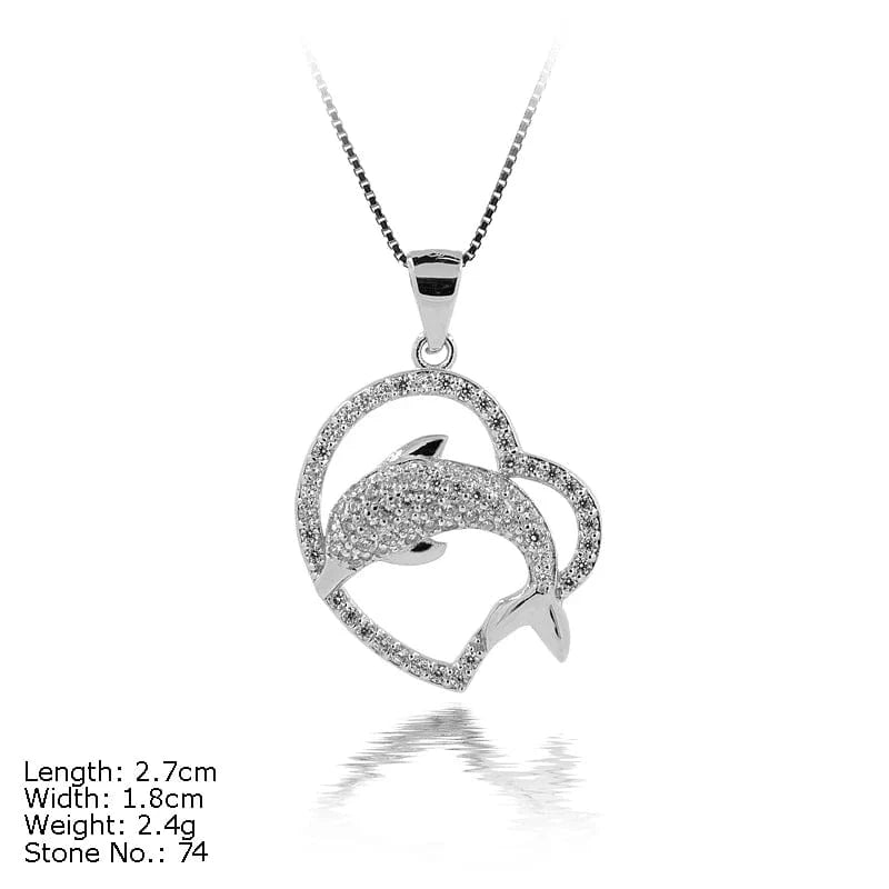 PZA2-138 Kids Pendant Animal Collection Seahorse Necklace Pendant 925 Silver Sterling Jewelry