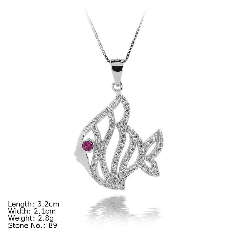 PZA2-139 Kids Pendant Animal Collection Seahorse Necklace Pendant 925 Silver Sterling Jewelry