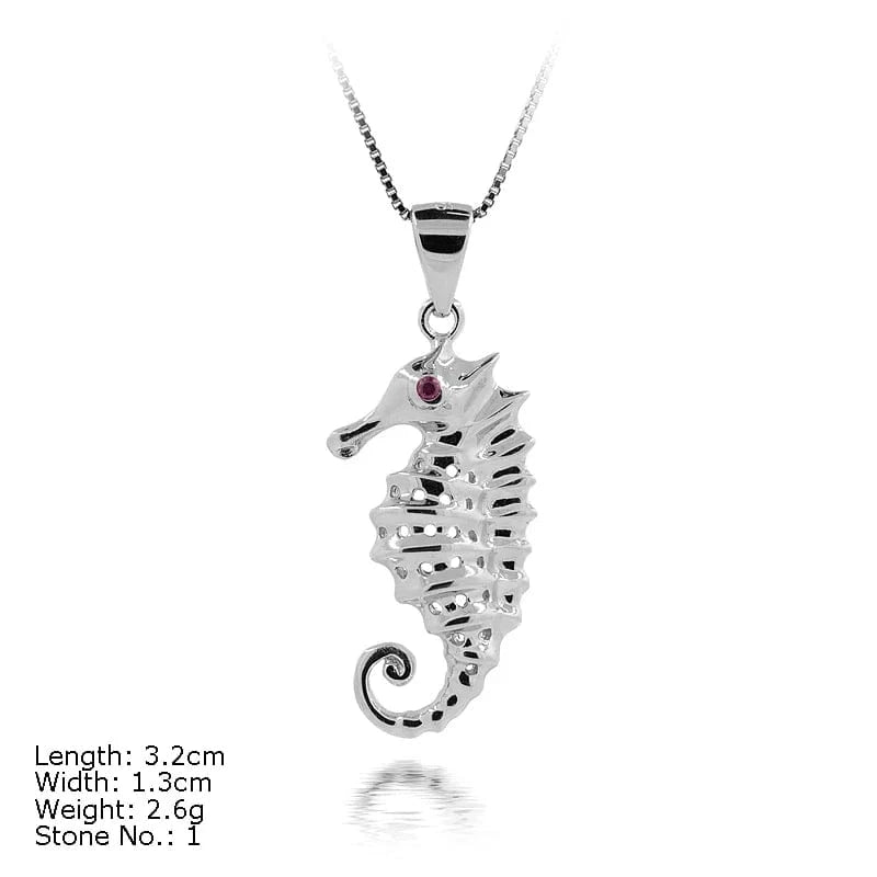 PZA2-144 Kids Pendant Animal Collection Seahorse Necklace Pendant 925 Silver Sterling Jewelry