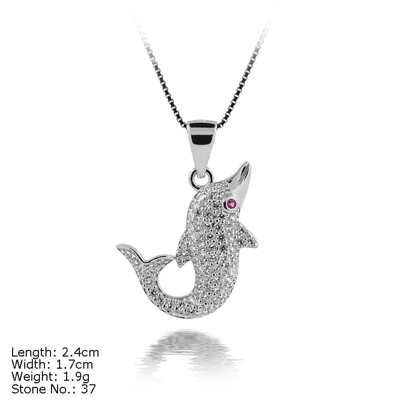 PZA2-150 Kids Pendant Animal Collection Seahorse Necklace Pendant 925 Silver Sterling Jewelry