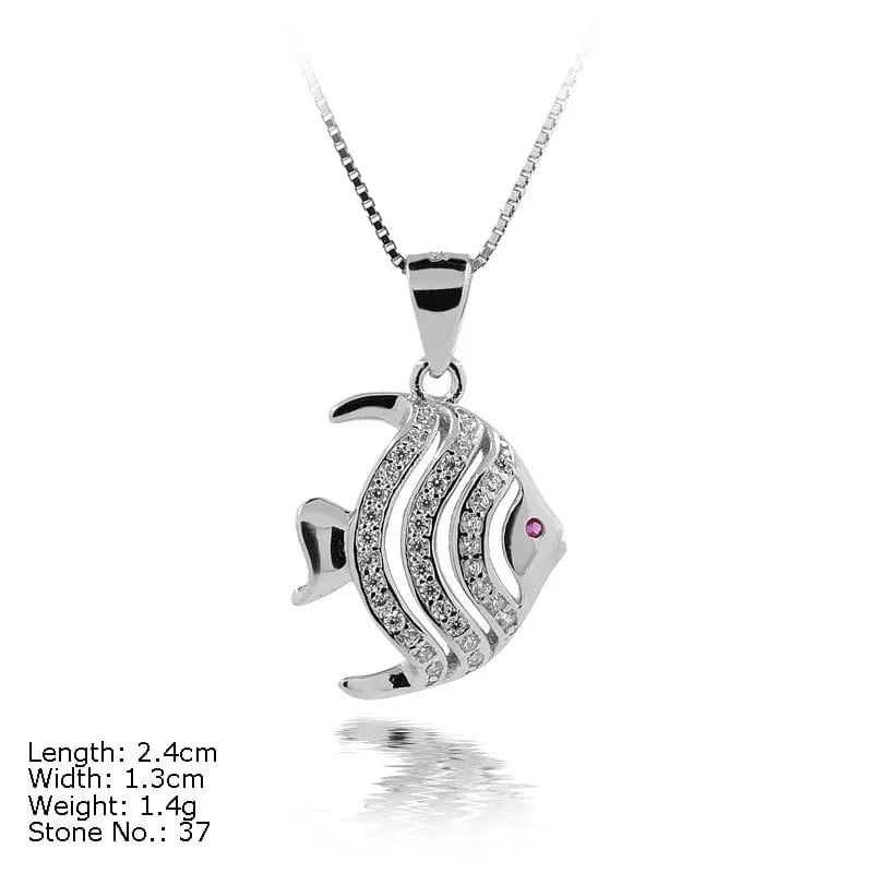 PZA2-155 Kids Pendant Animal Collection Seahorse Necklace Pendant 925 Silver Sterling Jewelry