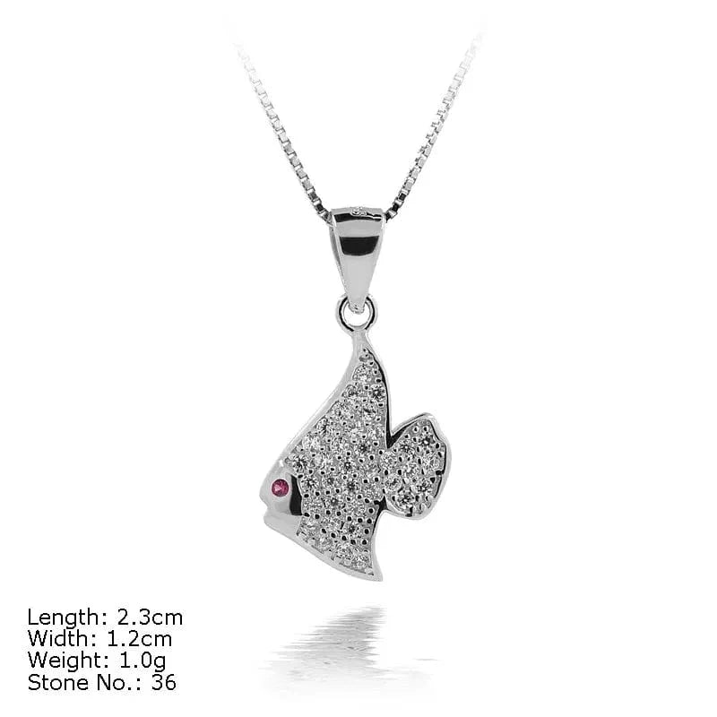 PZA2-156 Kids Pendant Animal Collection Seahorse Necklace Pendant 925 Silver Sterling Jewelry