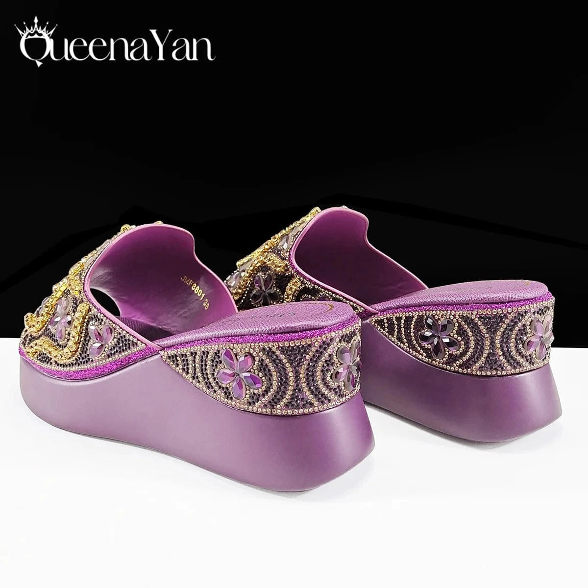 Queena Yan High Quality 2025 Newst Hot Selling Open Toe Slingback Sandals with Bag Set in Green Color For Women Wedding Party