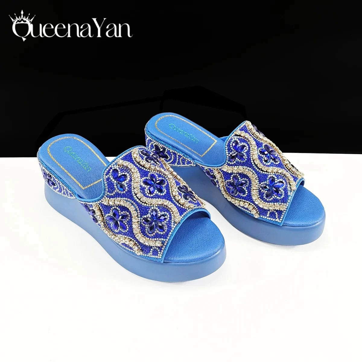 Queena Yan High Quality 2025 Newst Hot Selling Open Toe Slingback Sandals with Bag Set in Green Color For Women Wedding Party
