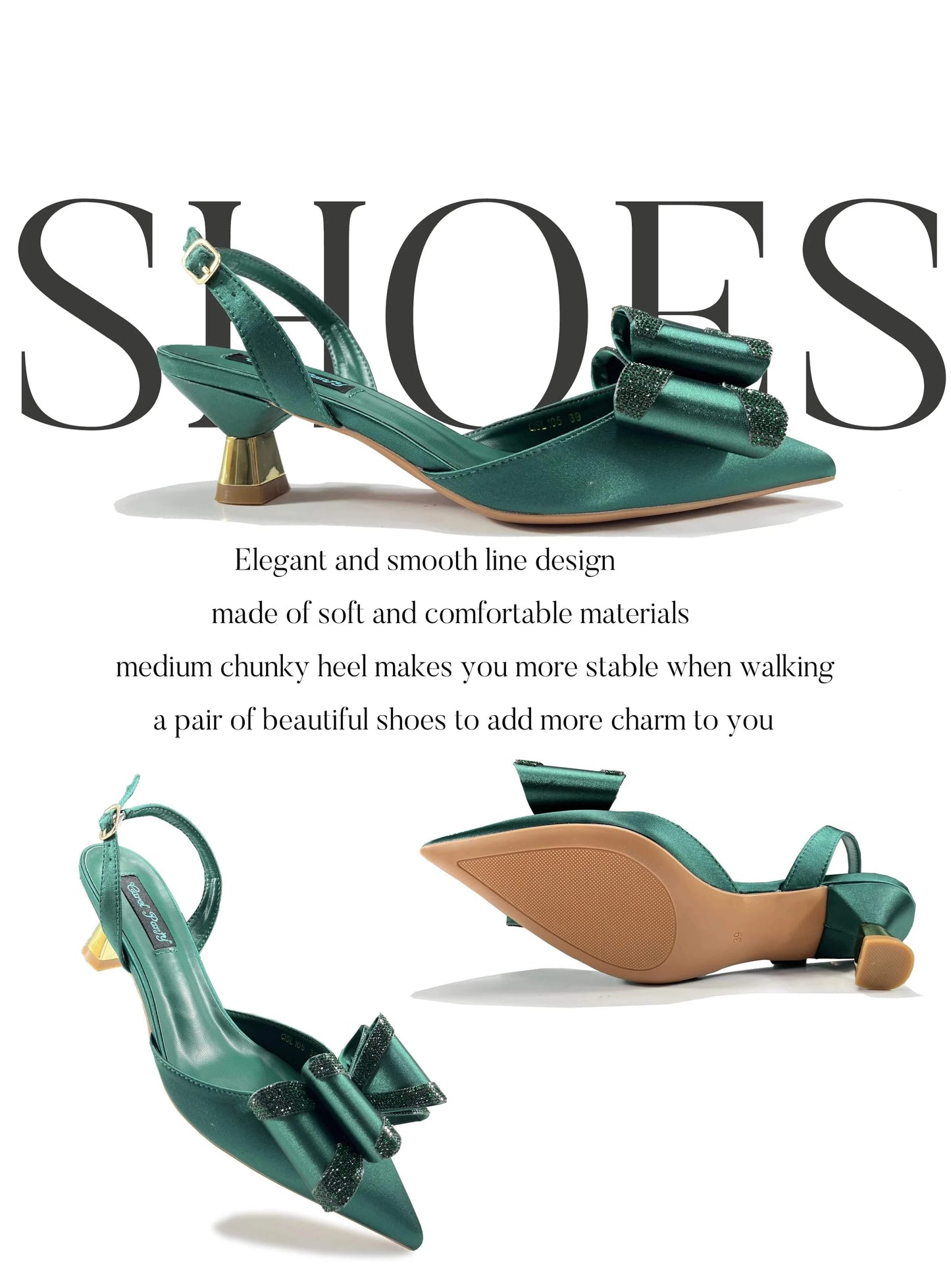 Queena Yan latest Italian women's shoes and accessories bag rhinestone butterfly decoration elegant pointed toe wedding bridal