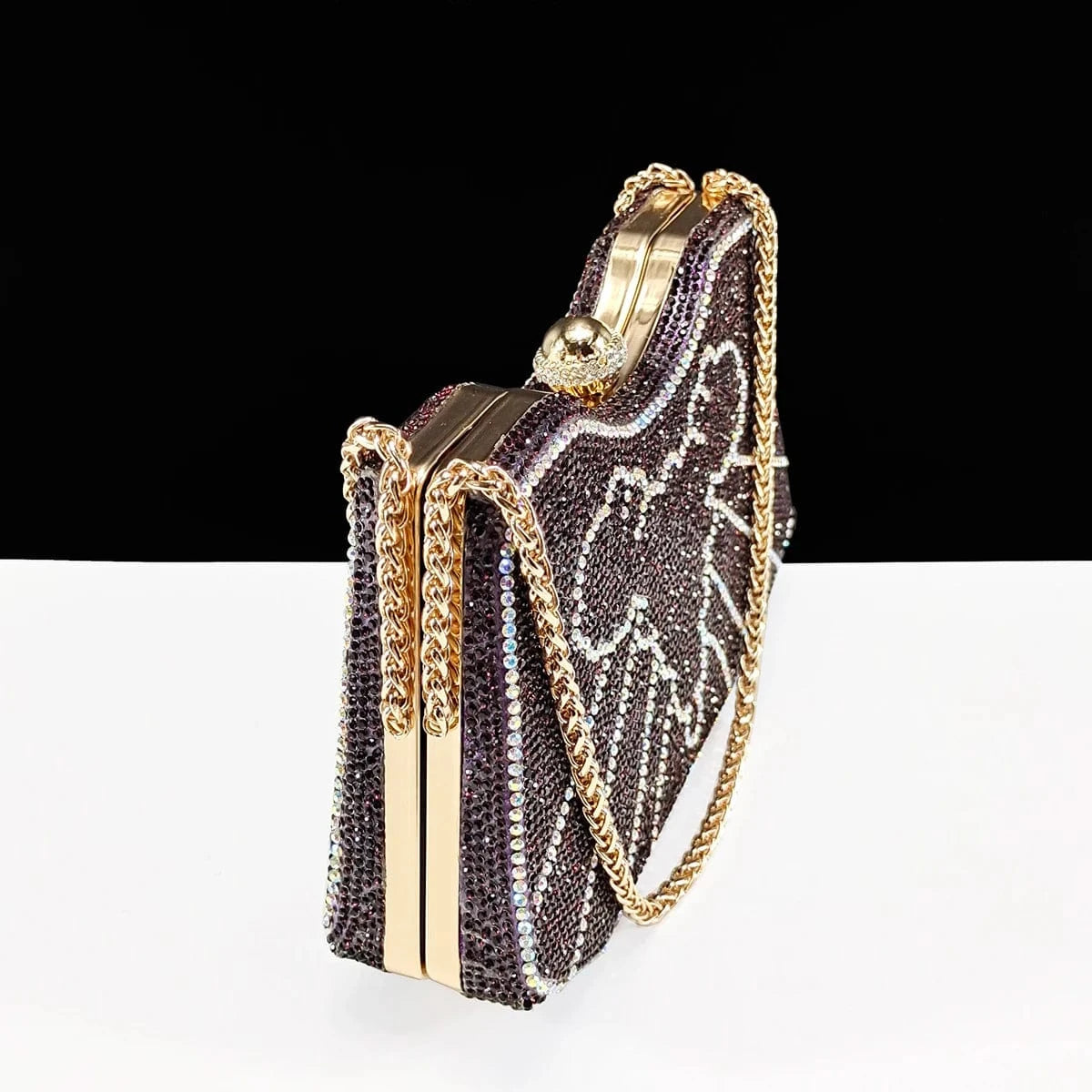 Queena Yan Women High Heel Party For Purple Color Shoes and Bag Set Rhinestone Handbag Italian Design Wedding INS 2025