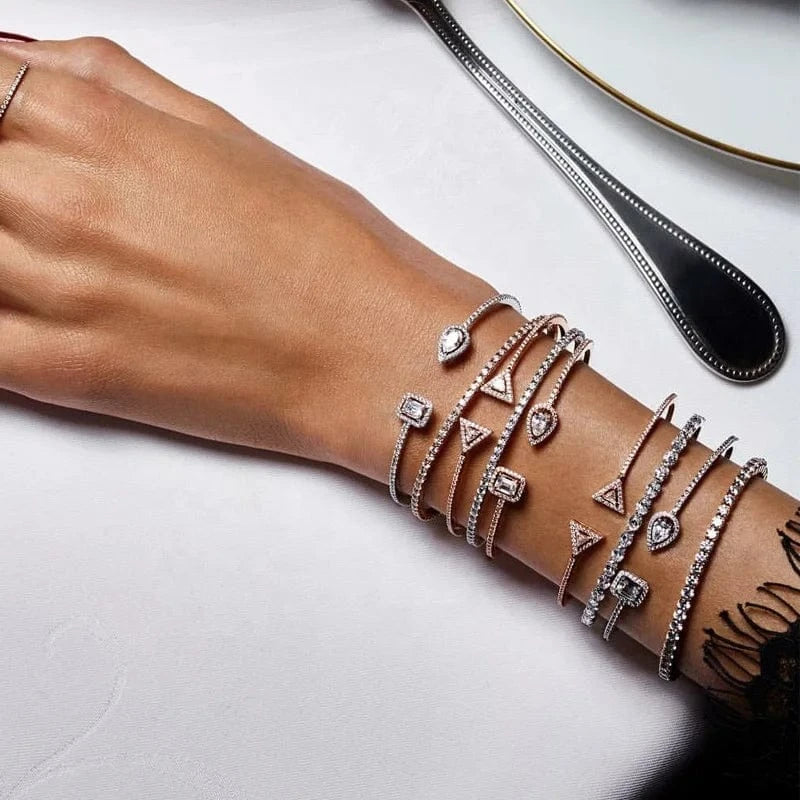 RAKOL BP2154 luxury dubai Indian ice out cubic zirconia bridal bracelets & bangles Girls bridal bangle bracelet women