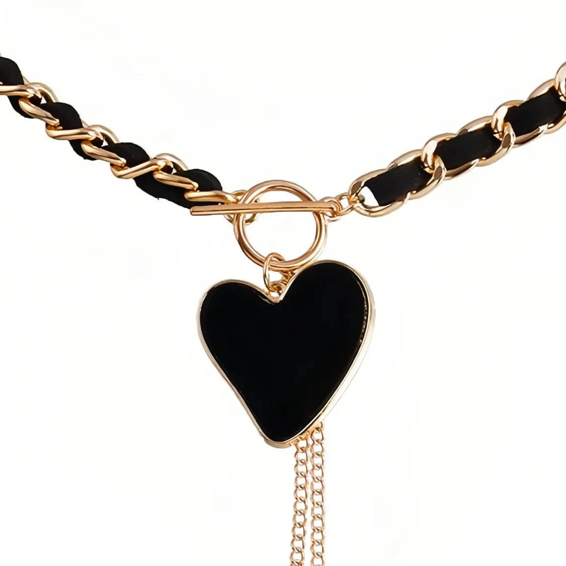 Random Sexy Wrapped Velvet Chain Black Heart-shaped Gold Butterfly Necklace for Women Girls Collarbone Chain Tassel Collar Bulk
