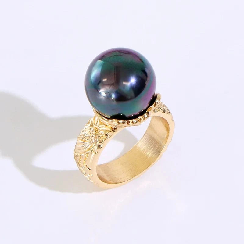 Random size/ style / GJZ306 Komi Hawaiian Rings Pearl personalized Style Rings Gold Plated hawaiian jewelry wholesale