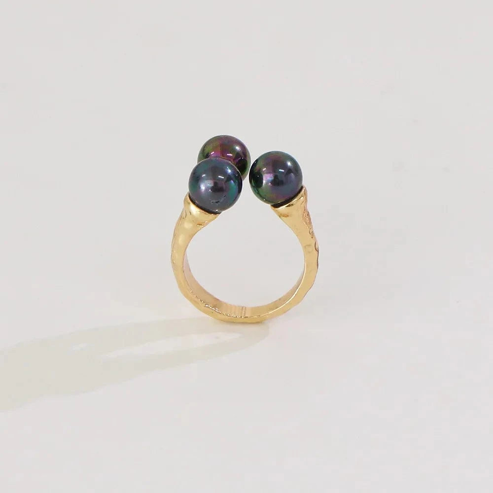 Random size/ style / GJZ357 Komi Hawaiian Rings Pearl personalized Style Rings Gold Plated hawaiian jewelry wholesale