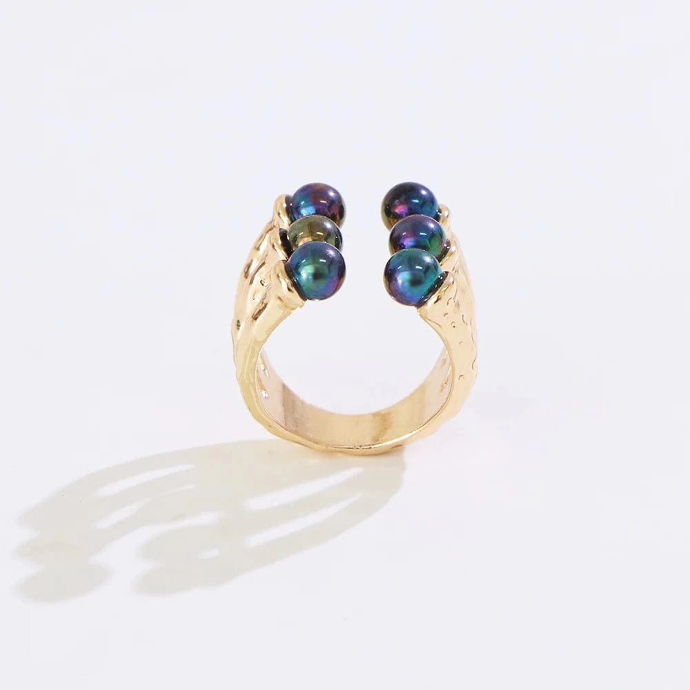 Random size/ style / GJZ367 Komi Hawaiian Rings Pearl personalized Style Rings Gold Plated hawaiian jewelry wholesale