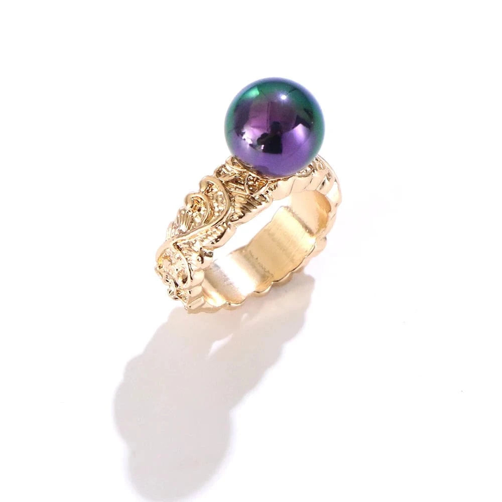 Random size/ style / GJZ396 Komi Hawaiian Rings Pearl personalized Style Rings Gold Plated hawaiian jewelry wholesale