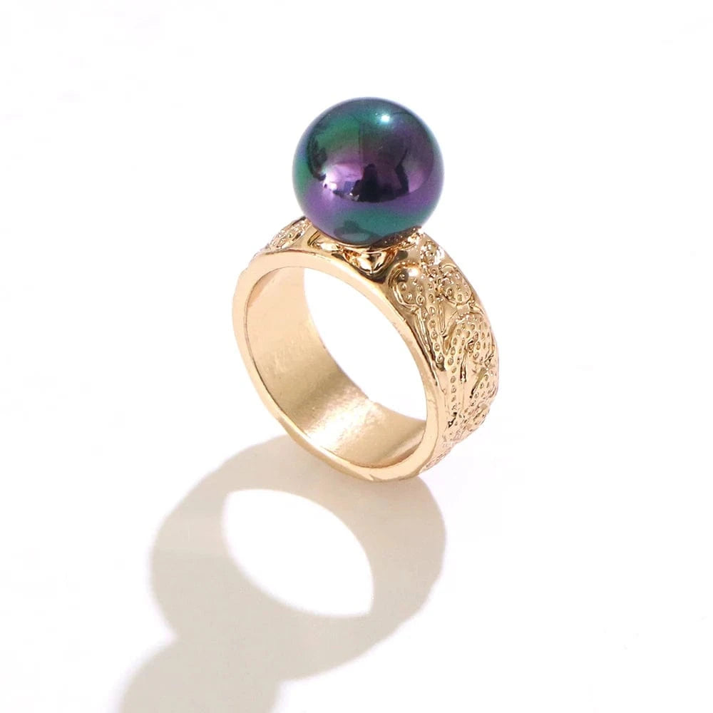 Random size/ style / GJZ397 Komi Hawaiian Rings Pearl personalized Style Rings Gold Plated hawaiian jewelry wholesale