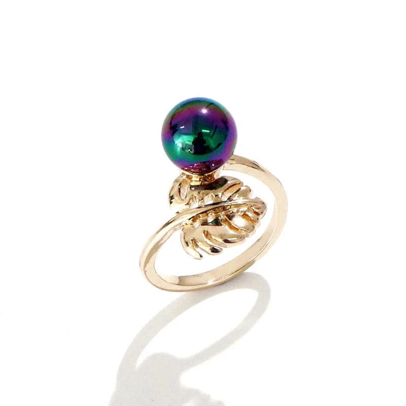 Random size/ style / GJZ478 Komi Hawaiian Rings Pearl personalized Style Rings Gold Plated hawaiian jewelry wholesale