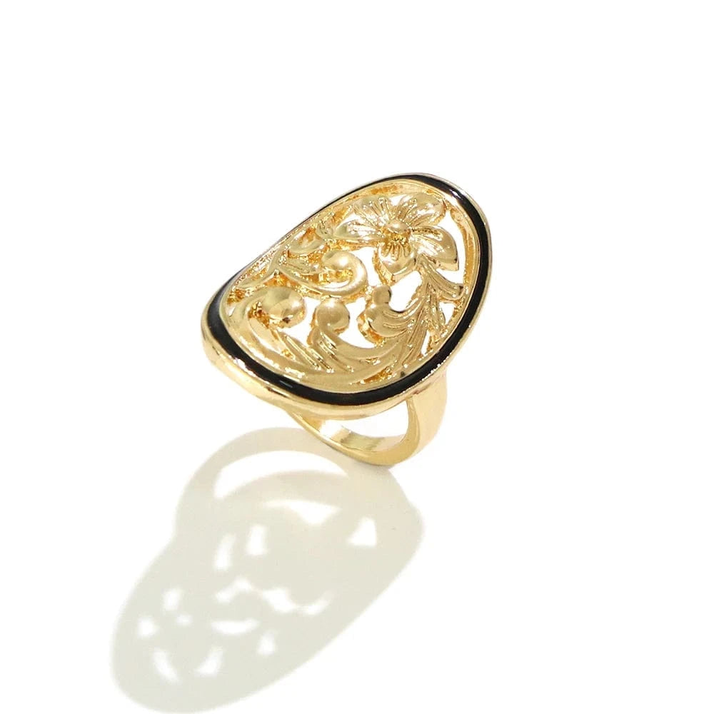 Random size/ style / GJZ482 Komi Hawaiian Rings Pearl personalized Style Rings Gold Plated hawaiian jewelry wholesale