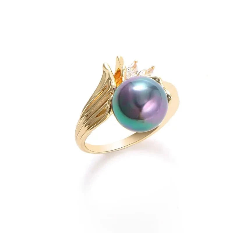 Random size/ style / GJZ791H Komi Hawaiian Rings Pearl personalized Style Rings Gold Plated hawaiian jewelry wholesale