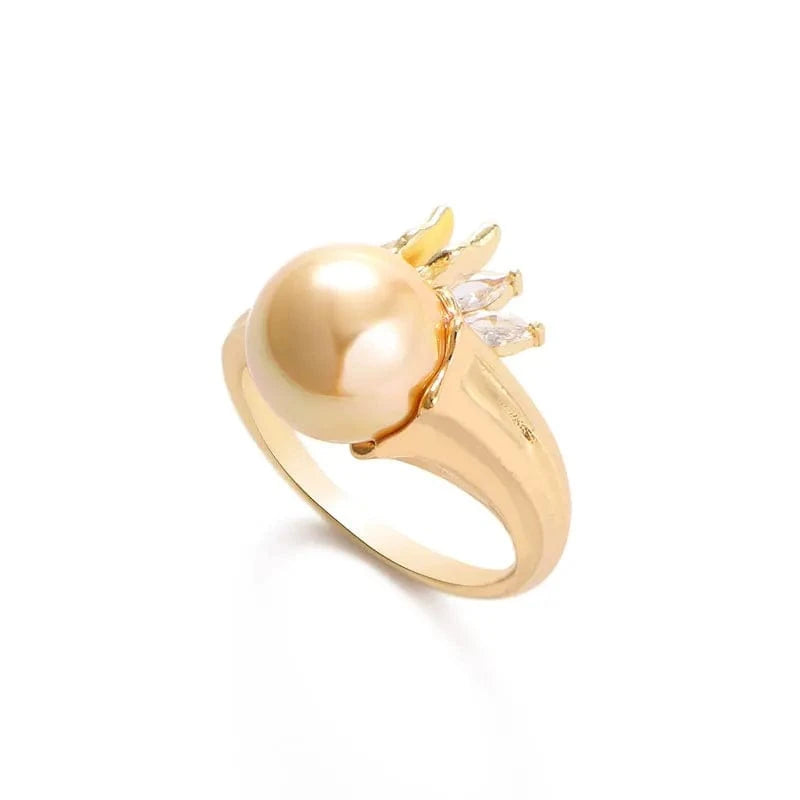 Random size/ style / GJZ791X Komi Hawaiian Rings Pearl personalized Style Rings Gold Plated hawaiian jewelry wholesale