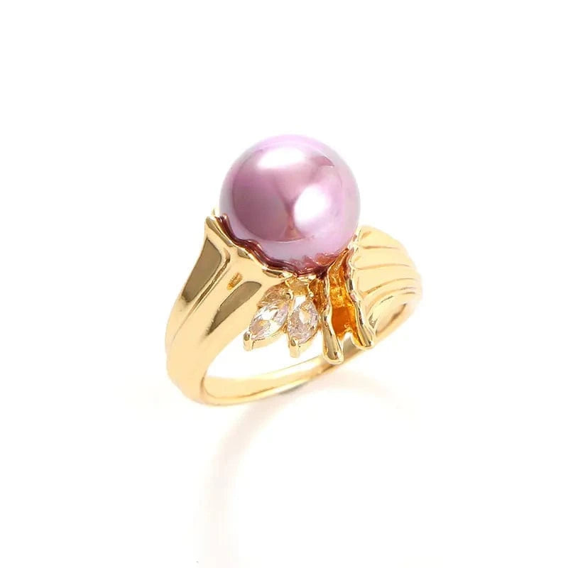 Random size/ style / GJZ791Z Komi Hawaiian Rings Pearl personalized Style Rings Gold Plated hawaiian jewelry wholesale