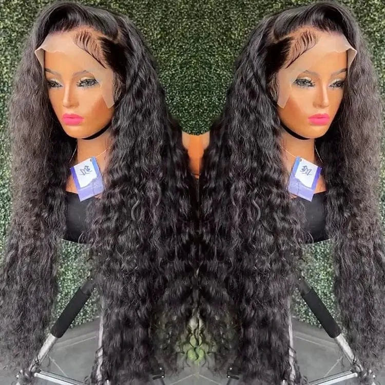 Raw Cambodian Hair Wig,200 Density 30 Inch Hd Deep Wave Lace Frontal Wig 13x4 Lace Front Human Hair Wigs with Baby Hair