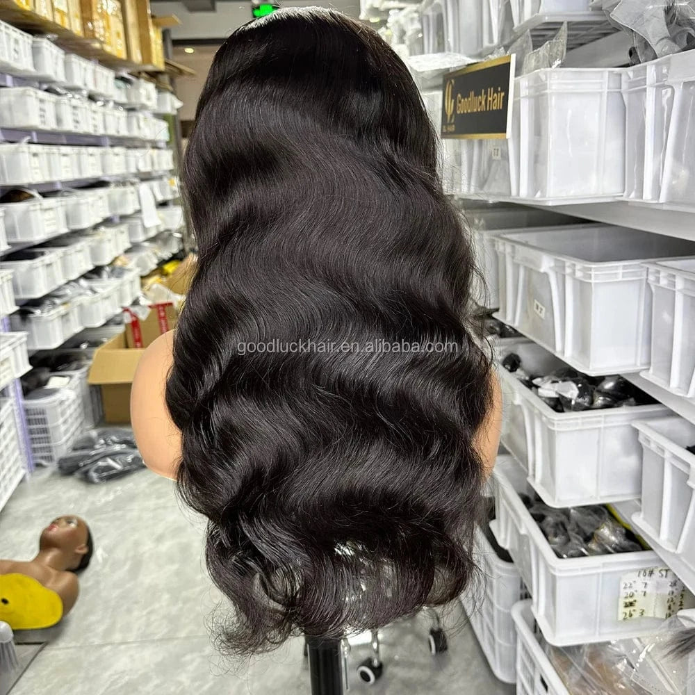 raw vietnamese glueless hd lace 5x5 closure 100% human hair wigs body wave precut preplucked