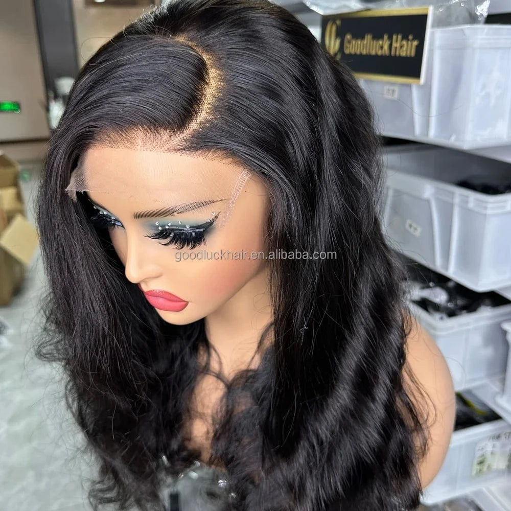raw vietnamese glueless hd lace 5x5 closure 100% human hair wigs body wave precut preplucked