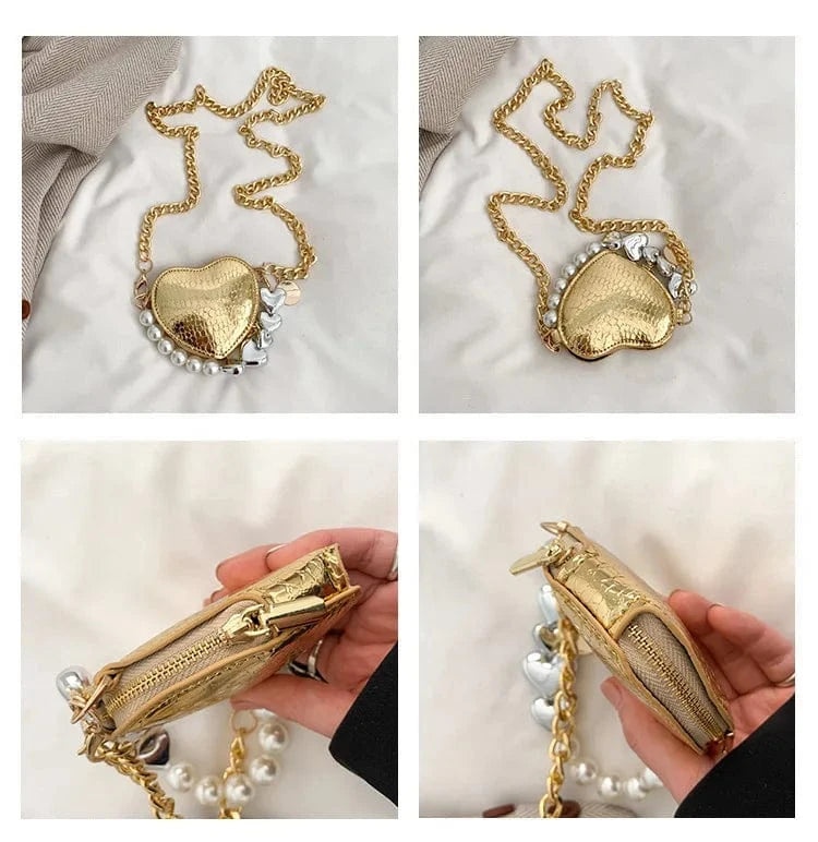 Ready to ship 2024 fashion boutique heart shape hot selling mini handbags womens bags