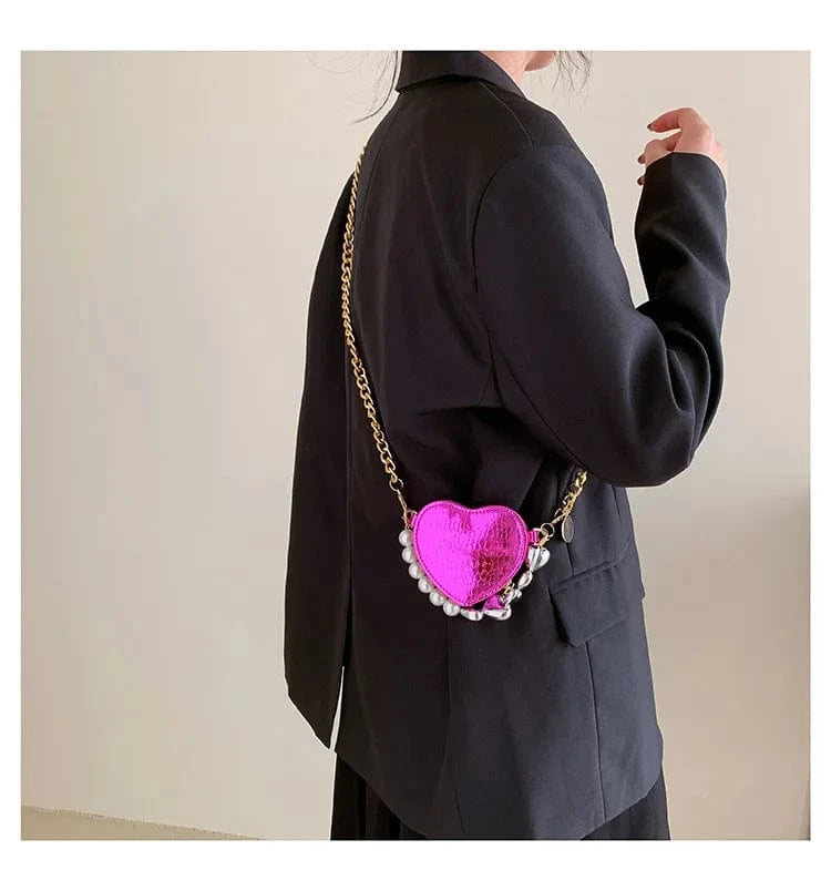 Ready to ship 2024 fashion boutique heart shape hot selling mini handbags womens bags