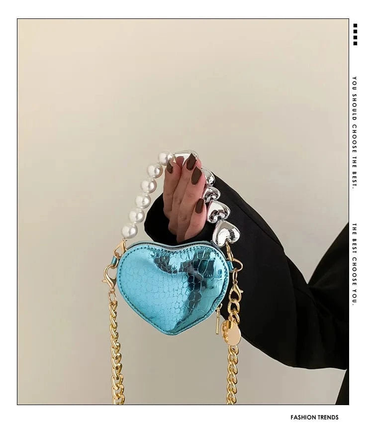 Ready to ship 2024 fashion boutique heart shape hot selling mini handbags womens bags