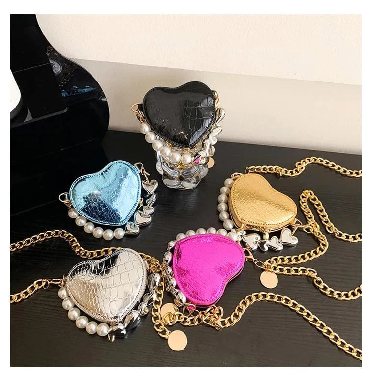Ready to ship 2024 fashion boutique heart shape hot selling mini handbags womens bags