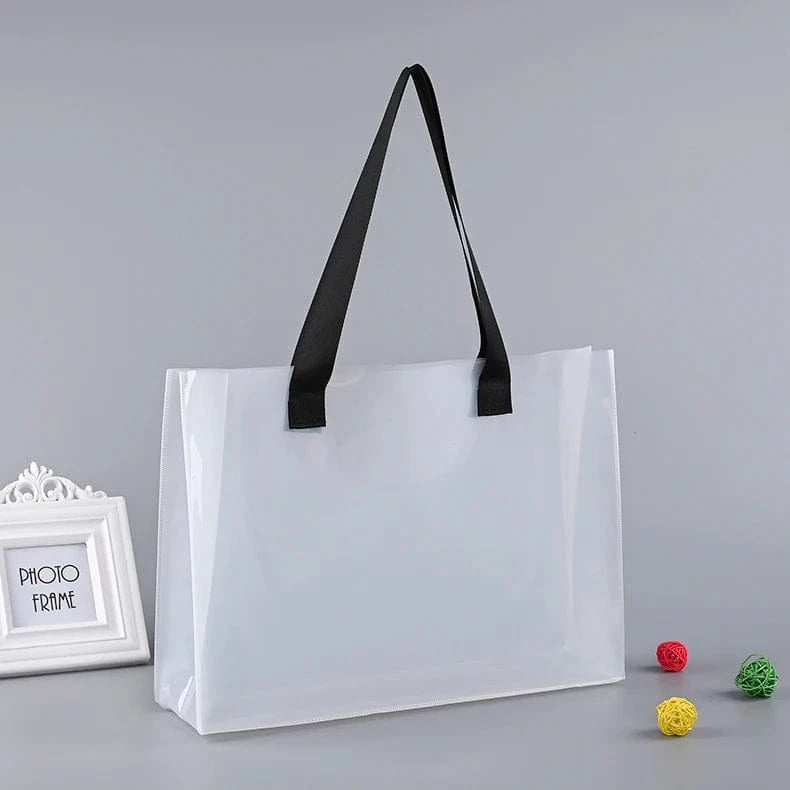 ready to ship can custom logo Luxury Large Handbags Women Tote Bag Pvc Iridescent Holographic Tote Beach Bag PU ribbon handles
