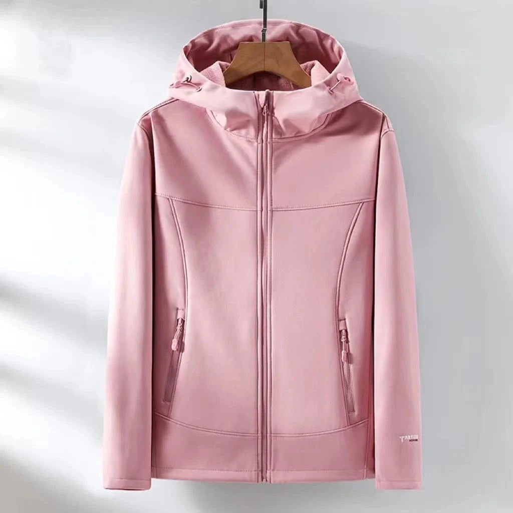 Ready to ship high quality womens  keep warm outdoor wear jackets hiking softshell jackets