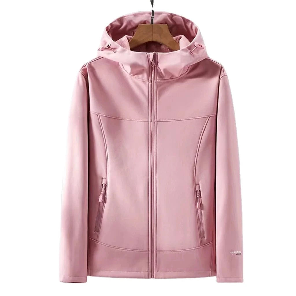 Ready to ship high quality womens  keep warm outdoor wear jackets hiking softshell jackets
