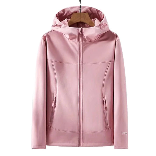 Ready to ship high quality womens  keep warm outdoor wear jackets hiking softshell jackets