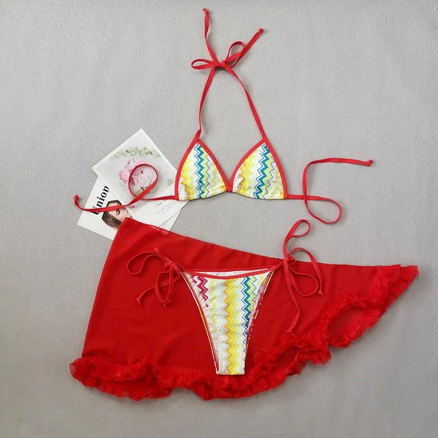 Ready to ship summer hot sexy3 piece set bikinis bathing suit swimsuits for women 2024