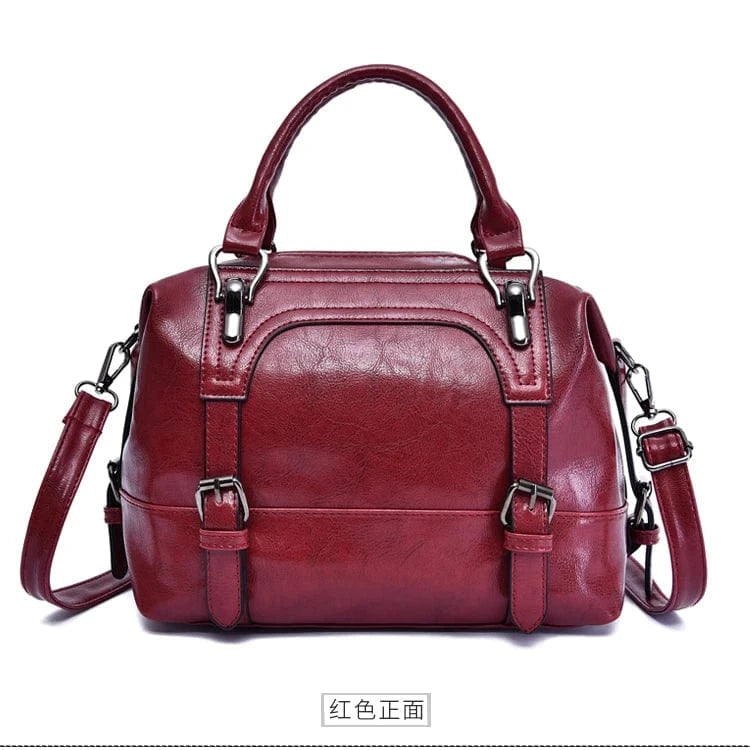 Red 2025 High Quality Girls' Casual Tote 2- Piece Bag Color-Matching Design Large Capacity Rich Colors Sacs Main