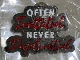 Red and White Often Imitated Never Duplicated Delta Diva Sorority Lapel Pin Jewelry