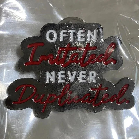 Red and White Often Imitated Never Duplicated Delta Diva Sorority Lapel Pin Jewelry