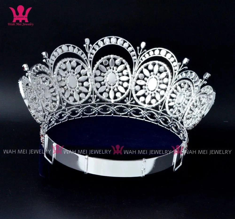 Red MO249 MO249 Miss Universe Diamond Tiara Red Stone adjustable Headband 2009 Miss Universe Pageant Crown