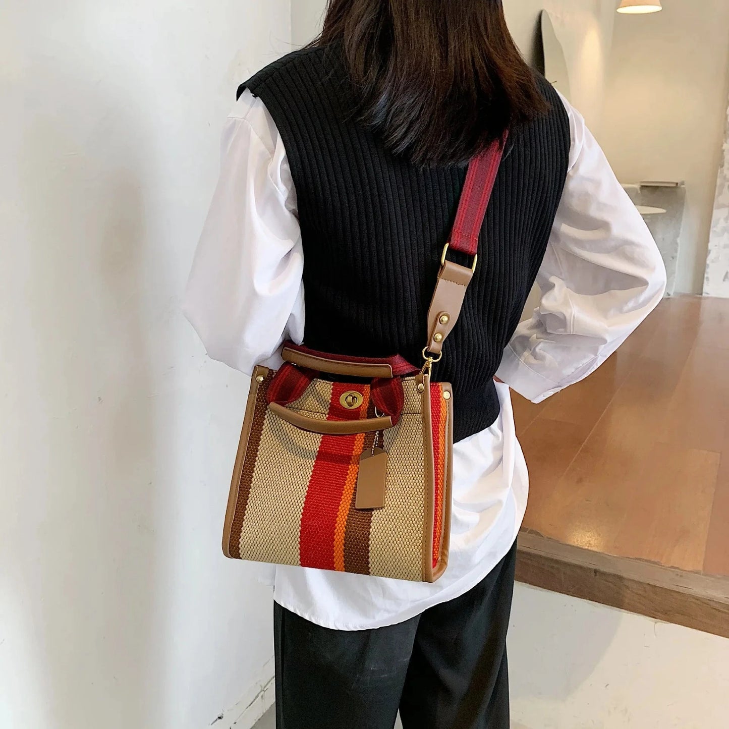 Red-small Luxury Designer Women's Tote Handbag