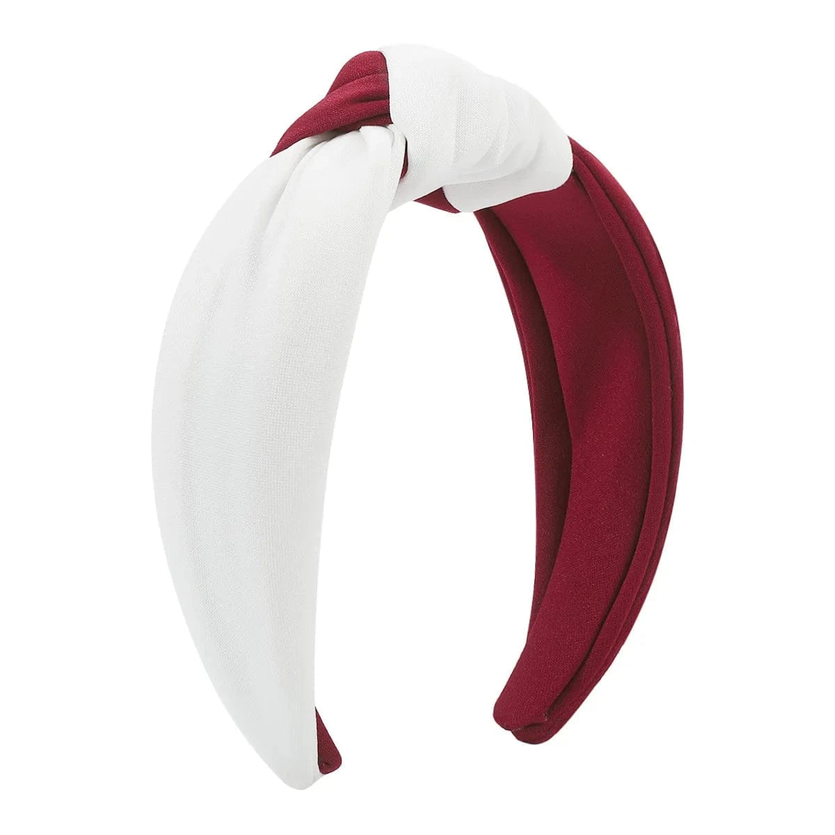 red white Greek Sorority Color Fashion Top Knotted Headbands for Women Girls Fabric Non Slip Wide Brimmed Head Band Jewelry