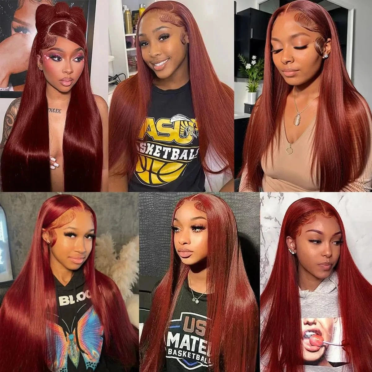 Reddish Brown Straight 13x6 Hd Lace Frontal Human Hair Wig Pre Plucked 13x4 Lace Frontal Wig Brazilian Human Hair Wigs For Women